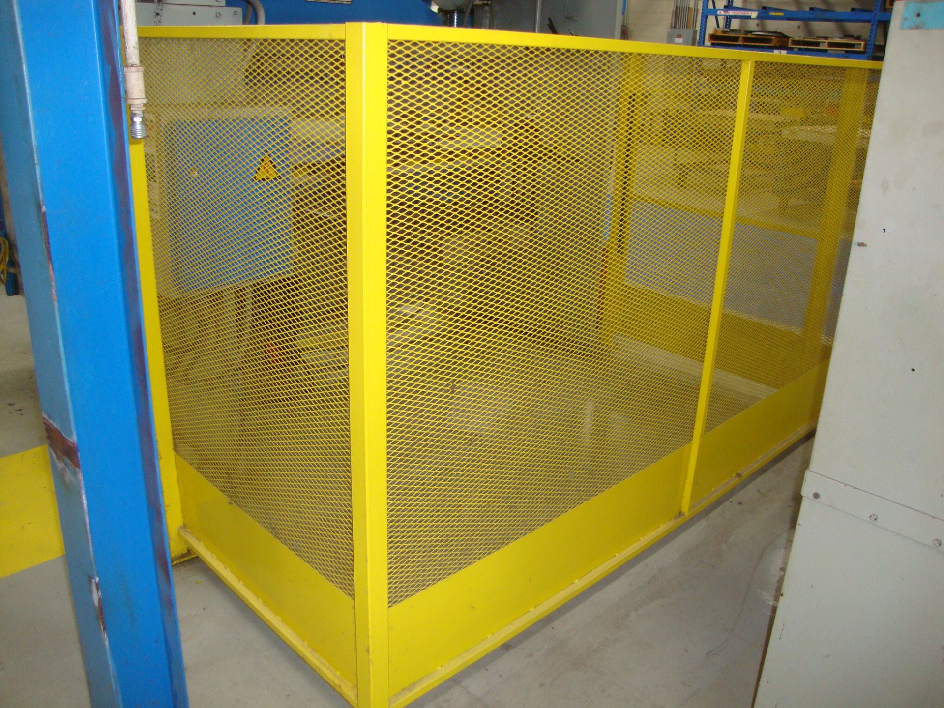 Steel Railing Safety Enclosure, approx. 53" x 104" x 42" x 60" tall