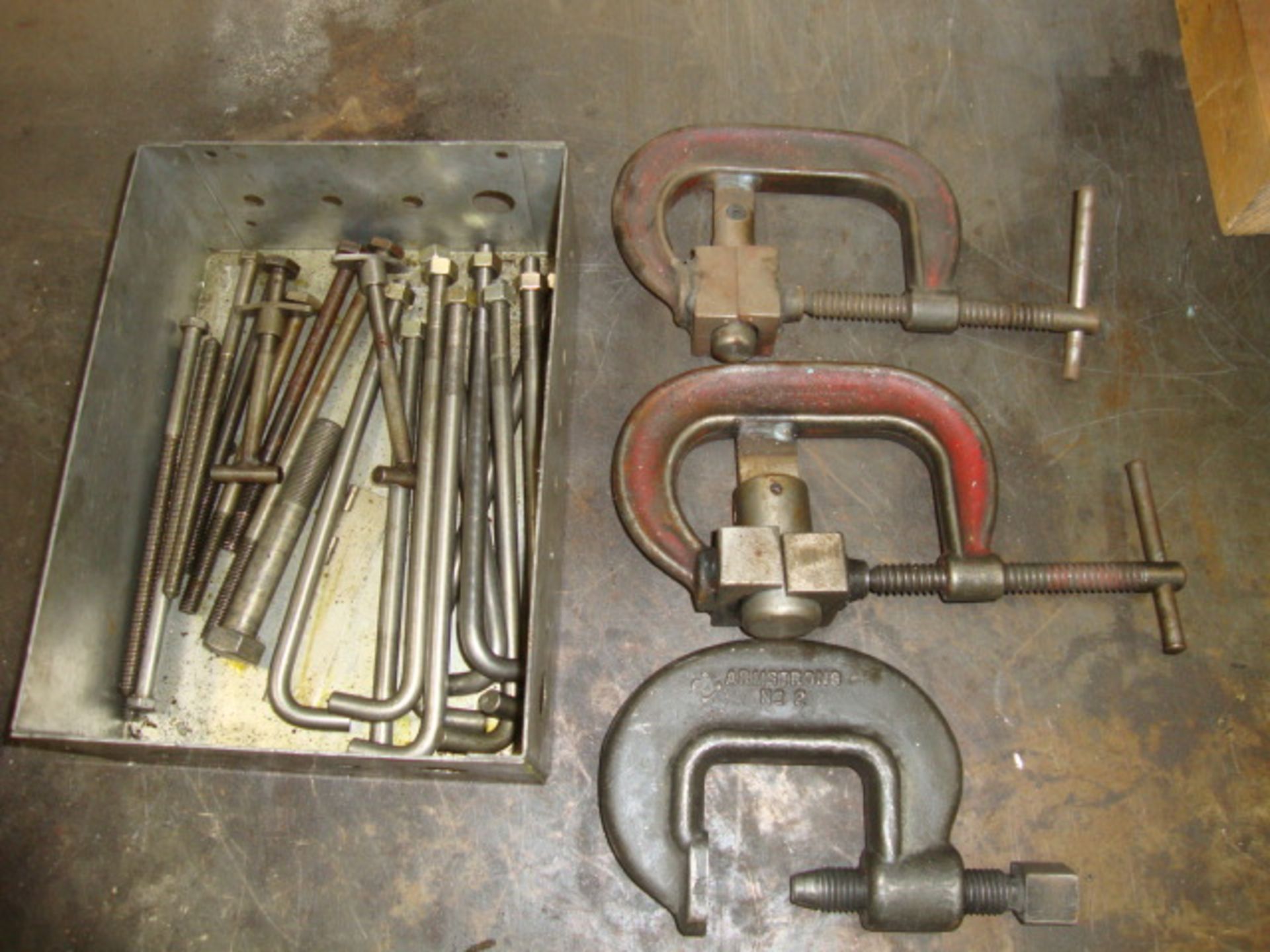 Lot of 3-C-Clamps and Hardware