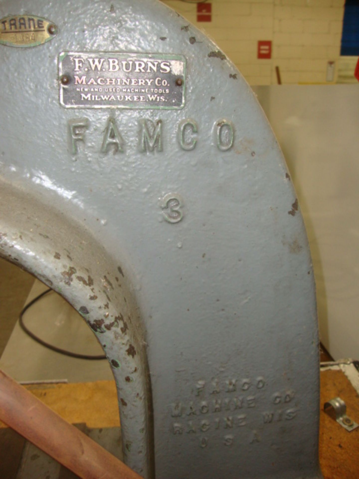 Famco Arbor Press, bolted to cart - Image 3 of 3