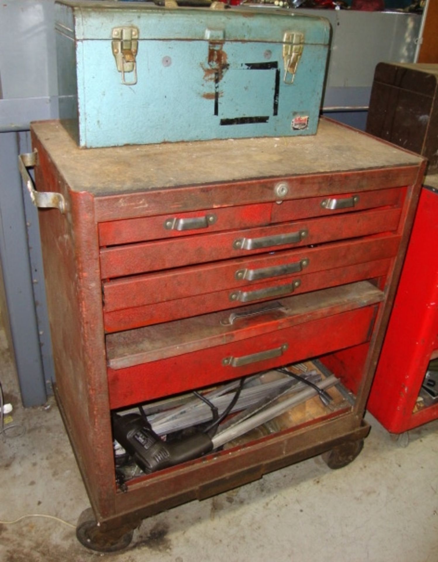 Rolling Tool Cabinet and Contents