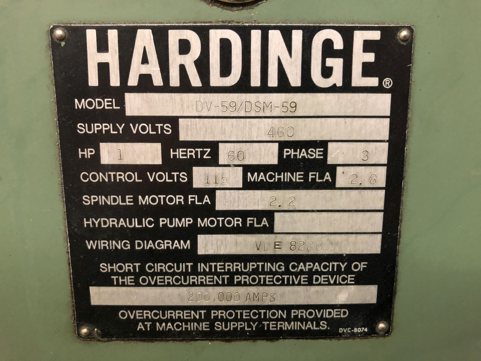 Hardinge Super Precision DV-59/DSM-59 Secondary Operation Lathe - Image 5 of 6