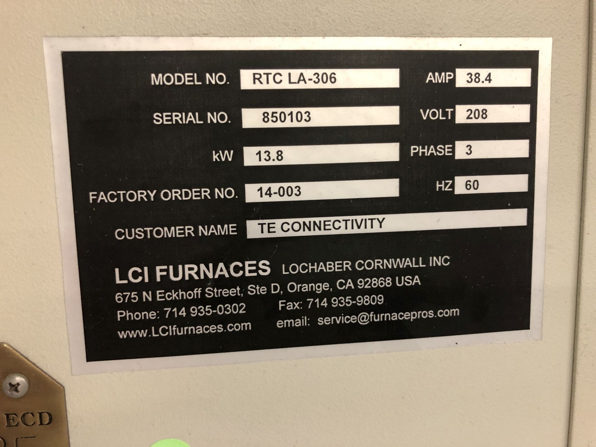 LCI Controlled Atmospheric Infrared Belt Furnace - Image 7 of 8