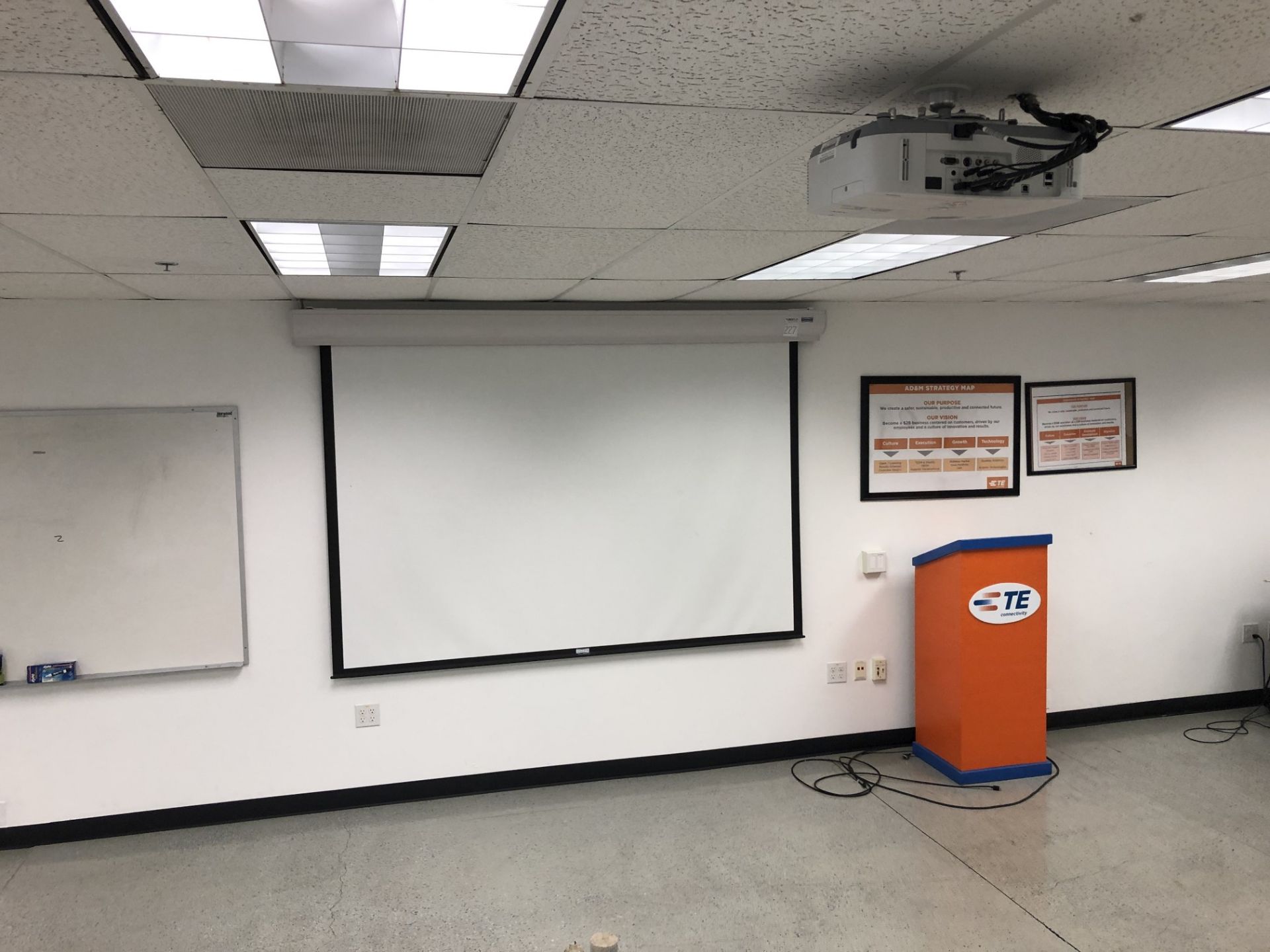 NEC Projector (Model P451X); w/ Da-Lite 8' Wide Projector Screen