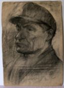 FOGL, "Herrenportrait", Kohlezeichnung, u.re.sig., ca. 58 x 39 cm