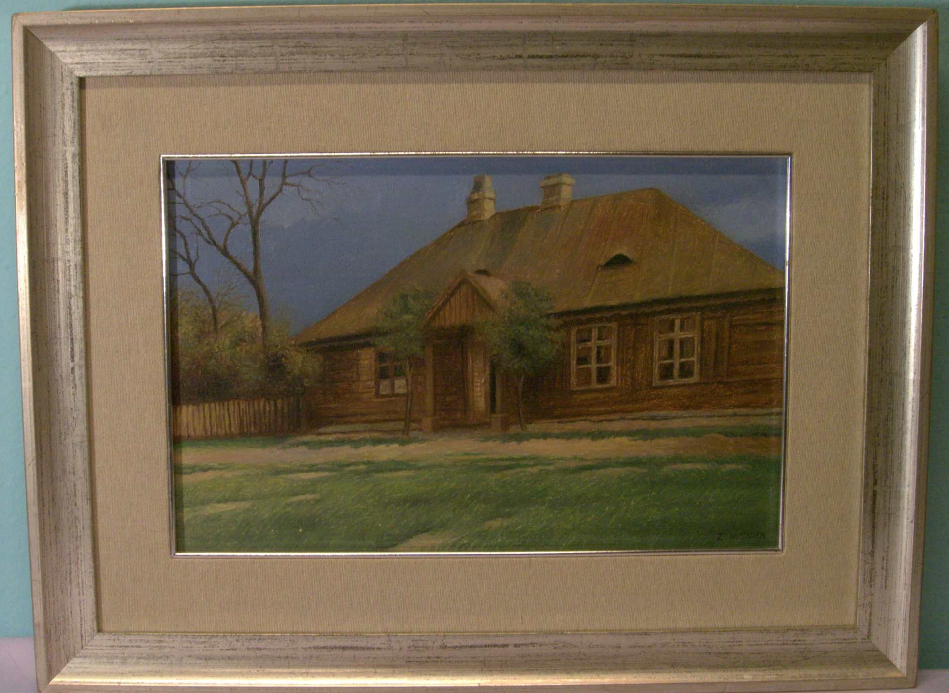 ZBIGNIEW WOZNIAK, "Bauernhaus", Öl/L.u.re.sig. Z. Wozniak, datiert 2001, ca. 27 x 41