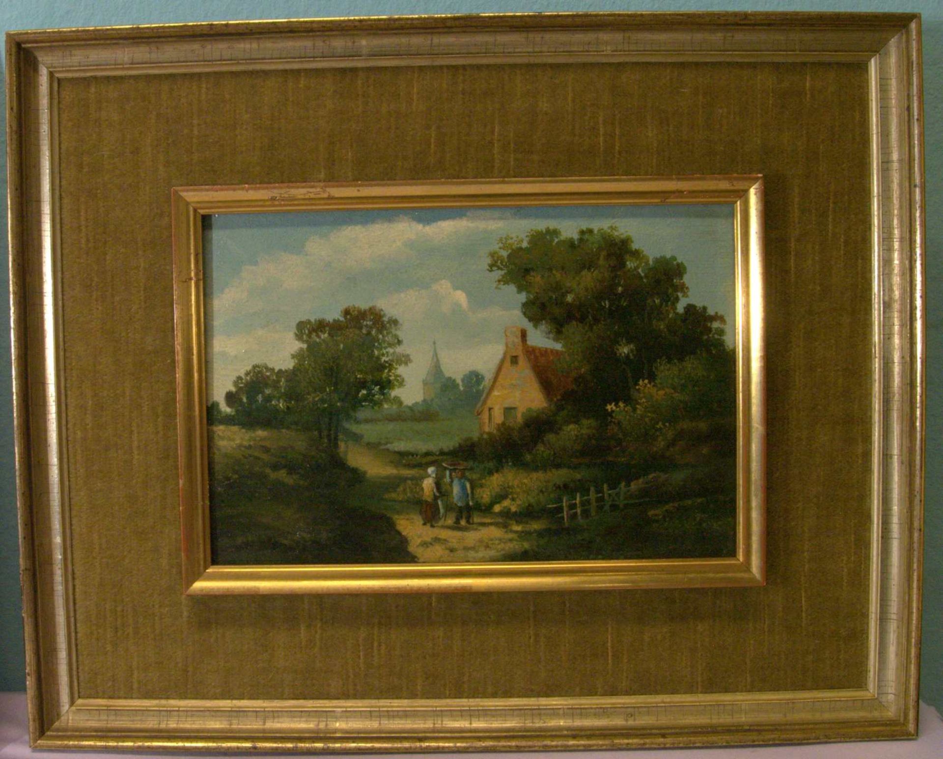 BARTHOLOMEUS JOHANNES VAN HOFE (1790 - 1880), "2 Holländische Landschaften"Öl/Holz, - Image 3 of 6