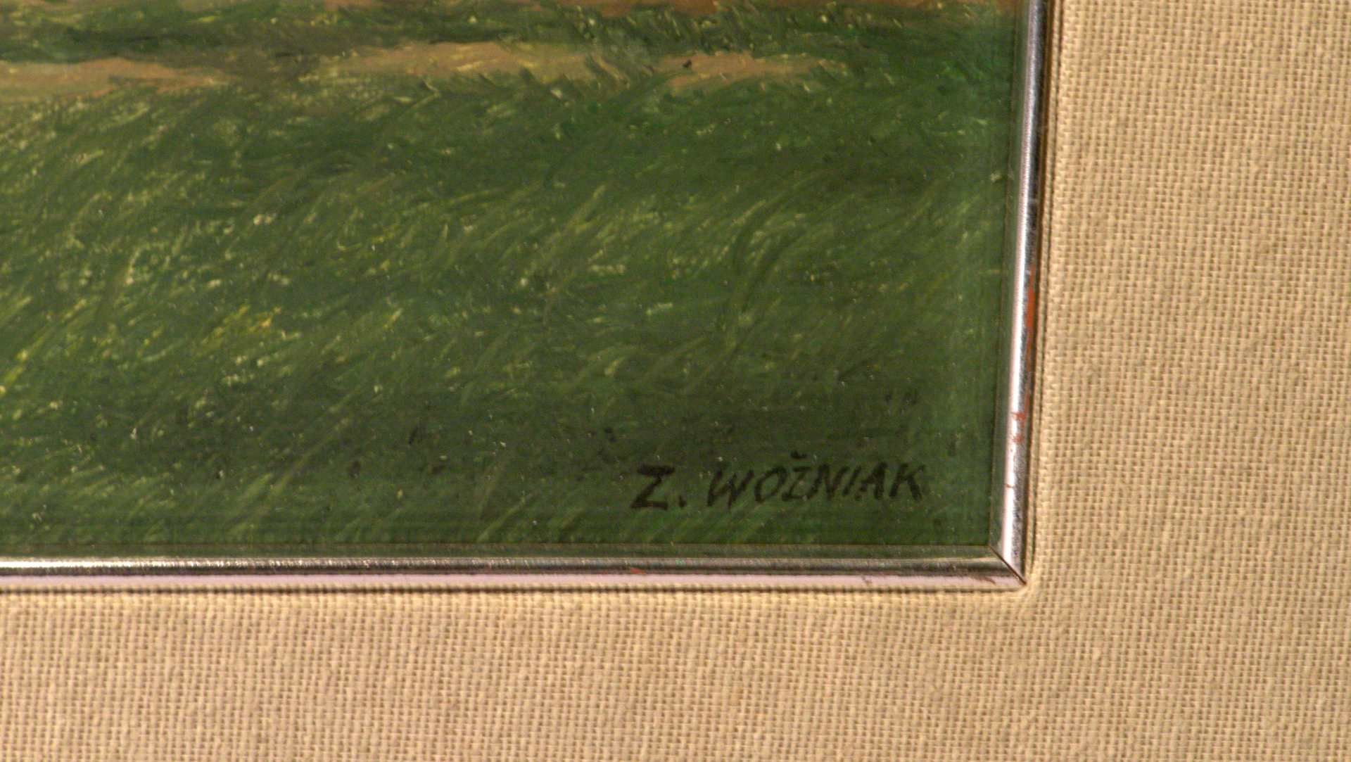 ZBIGNIEW WOZNIAK, "Bauernhaus", Öl/L.u.re.sig. Z. Wozniak, datiert 2001, ca. 27 x 41 - Image 2 of 2