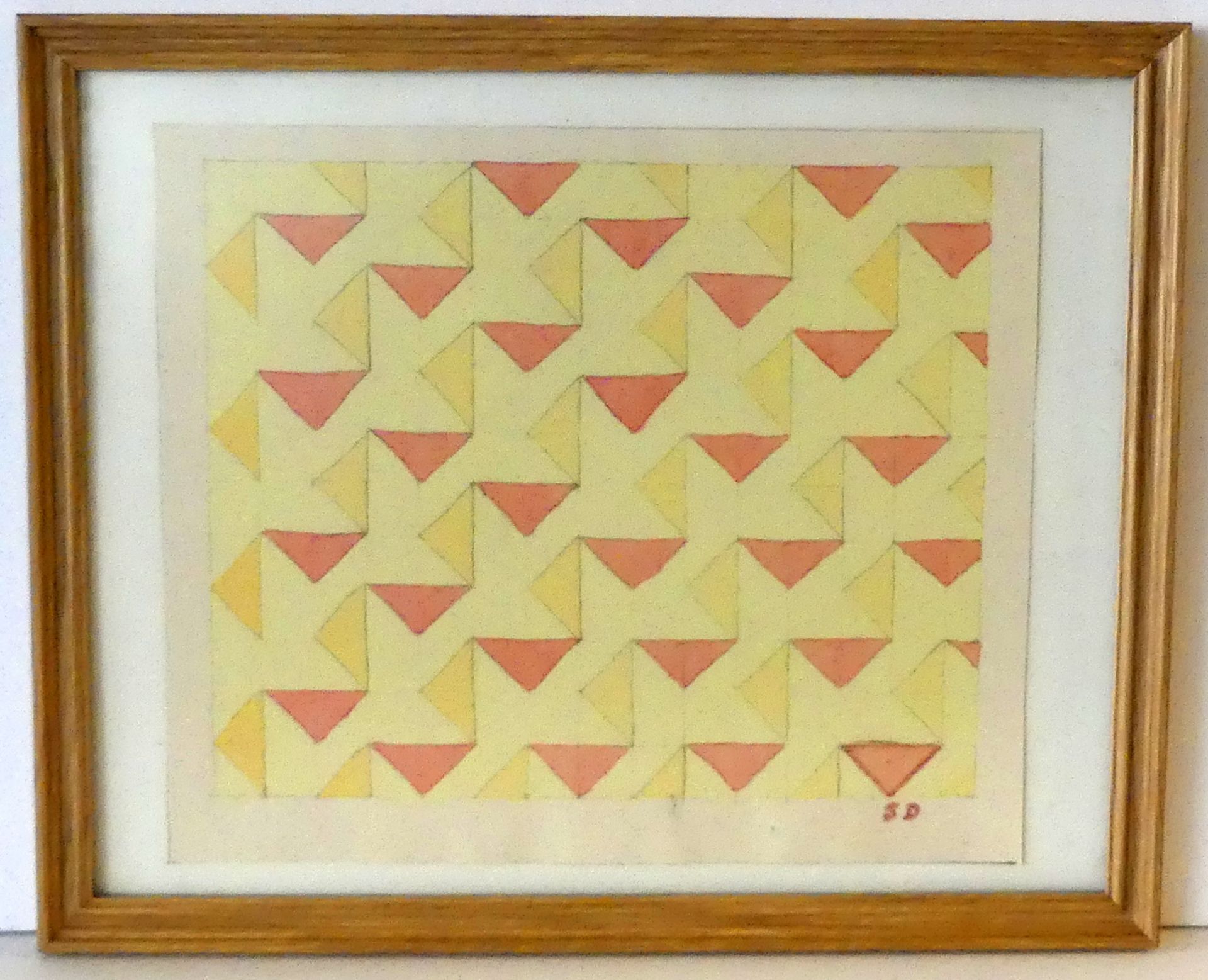 "Dreiecke", Aquarell, u.re.monogr. SD, ca. 21 x 24,5 cm