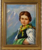 KARL RICHTER (1885 - 1960), "Tiroler Dirndl", Öl/L, u.li.sig.,