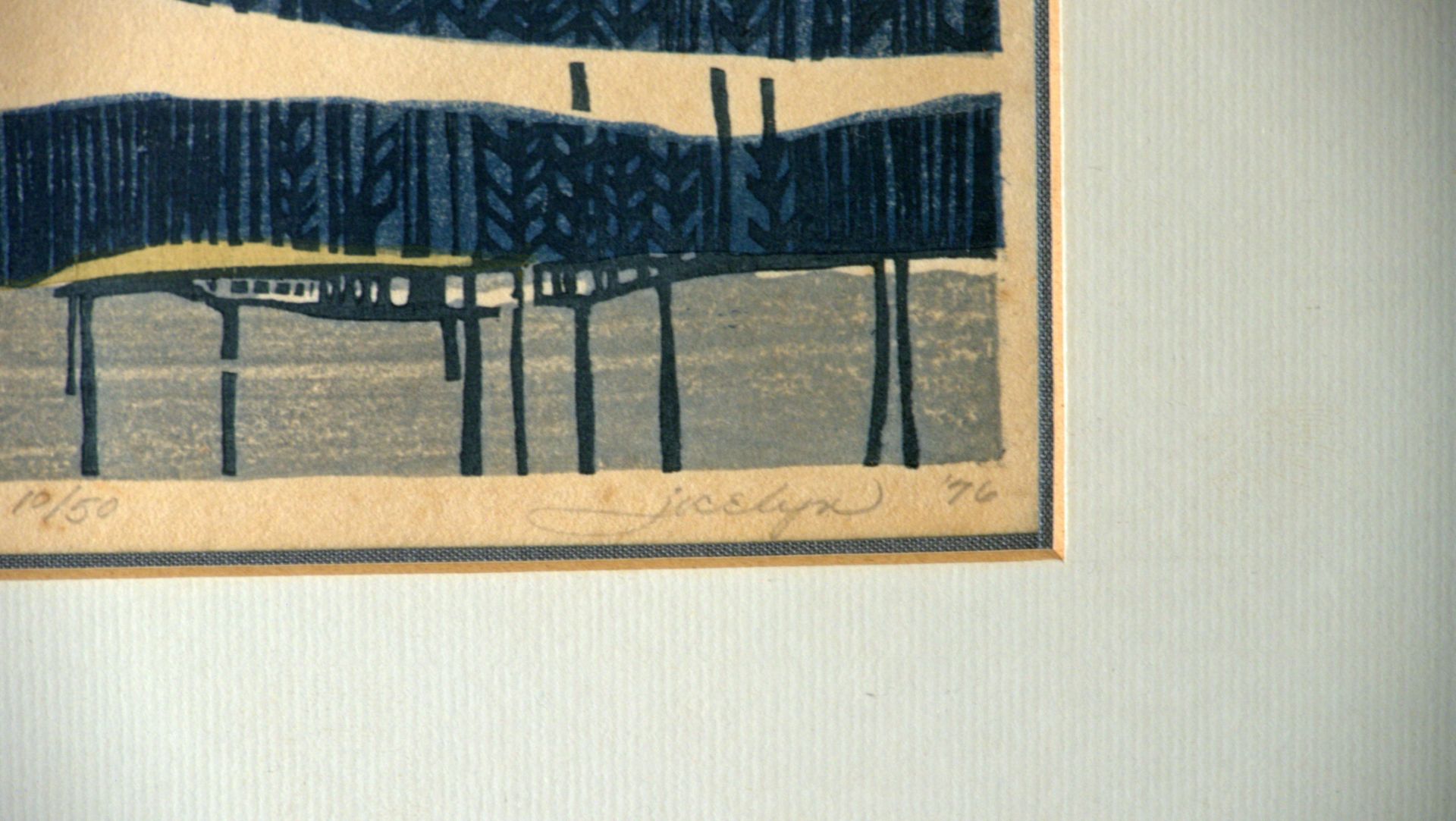 "Landschaft", Papier, 10/50, u.re.unles.sig., dat.'76, ca. 28 x 21 cm - Image 2 of 2