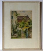 "Garten", Aquarell, u.re.unles.sig., dat. 1969, England,