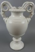 Schlangenvase, Amphore, Meissen, Weißporzellan,