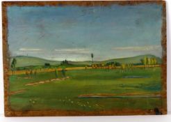 "Landschaft", Öl/Holz, u.li.unles.sig., dat. 1924,