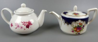 2 Teekannen, oval/rund, Rosenthal, Isolde; Kutahya, Fine porcelain