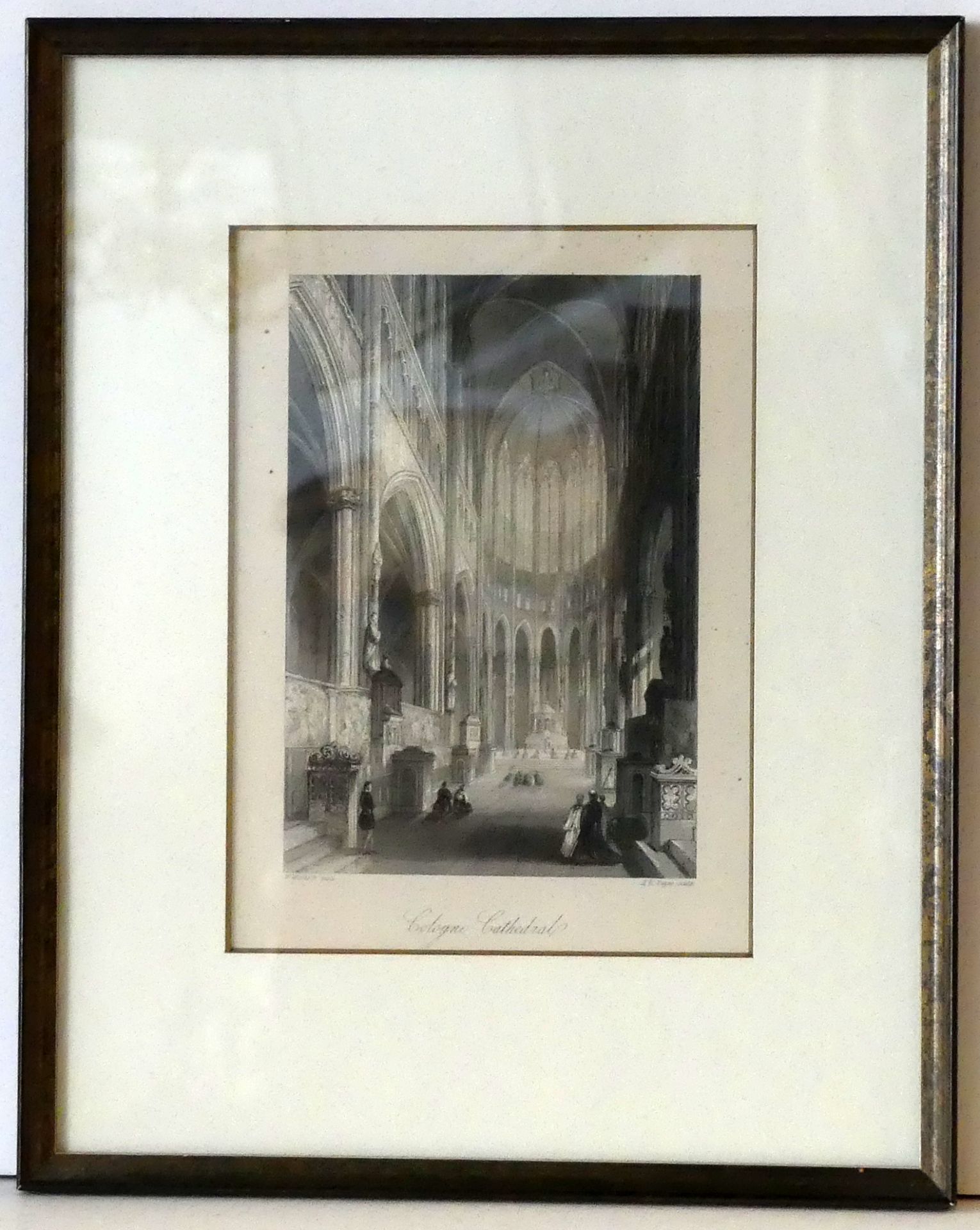 Stich, "Cologne Cathedral", W. Wutthöft, um 1840, ca. 20 x 14 cm