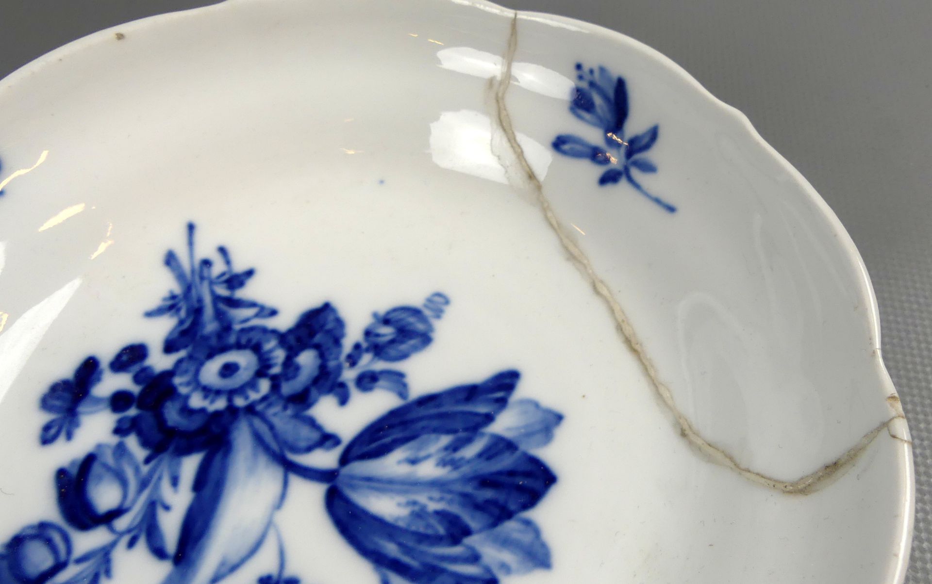 6 Teile, Meissen, Aquatinta, Blaue Kornblume, - Bild 2 aus 3