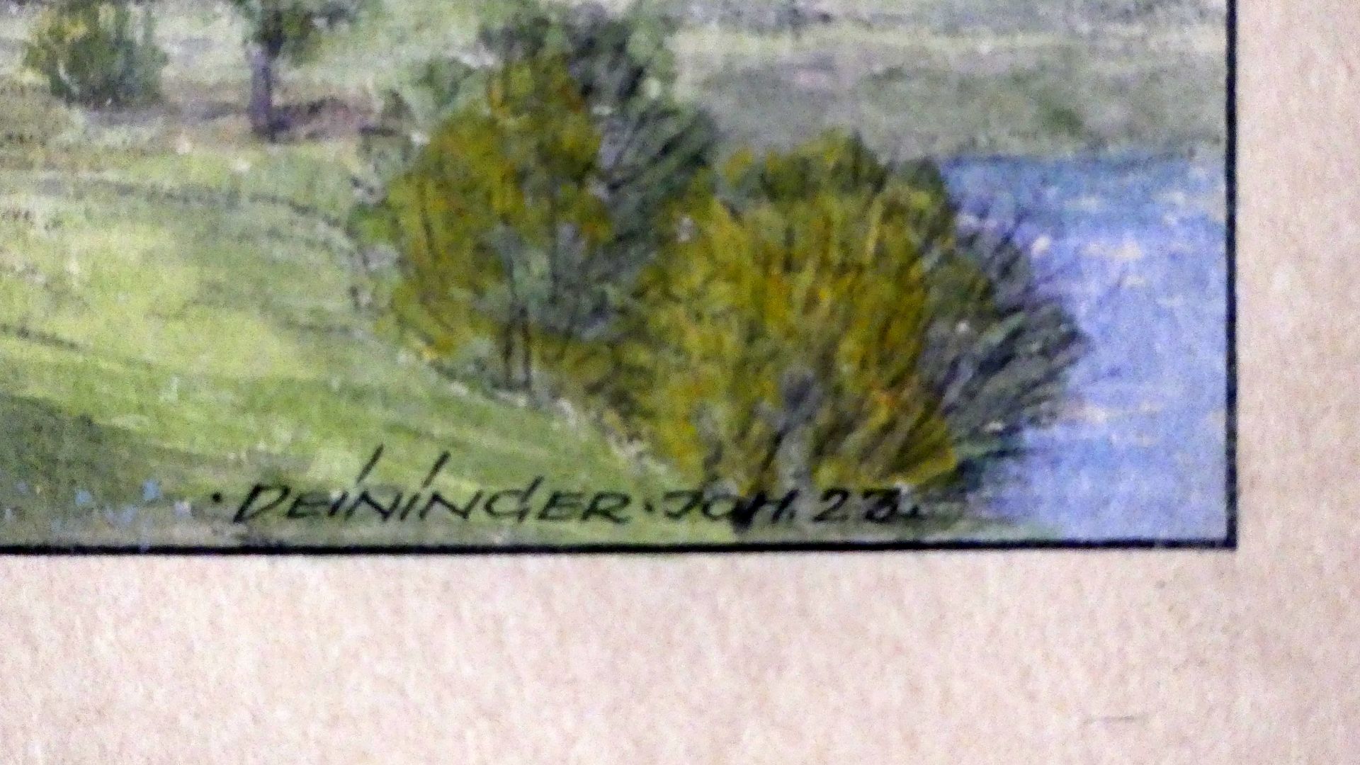 JOHANN DEININGER (1849 - 1931), "Unterberg", Aquarell, - Bild 2 aus 3