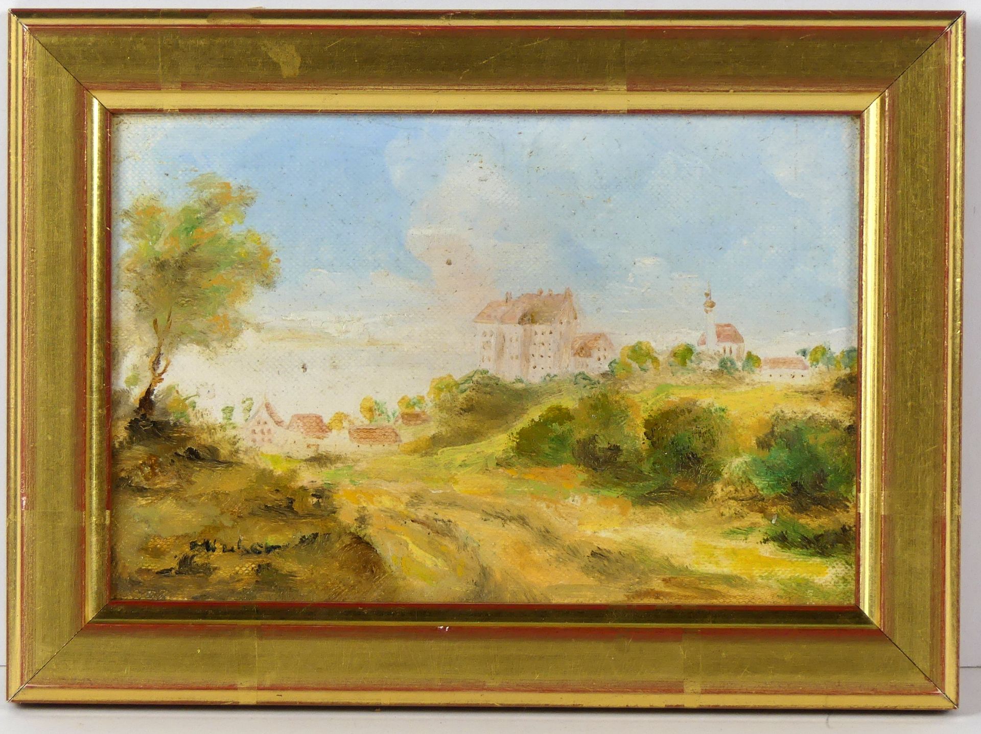 "Starnberg", Öl/Leinwand/Karton, u.li.sig., Huber, ca. 10 x 15 cm