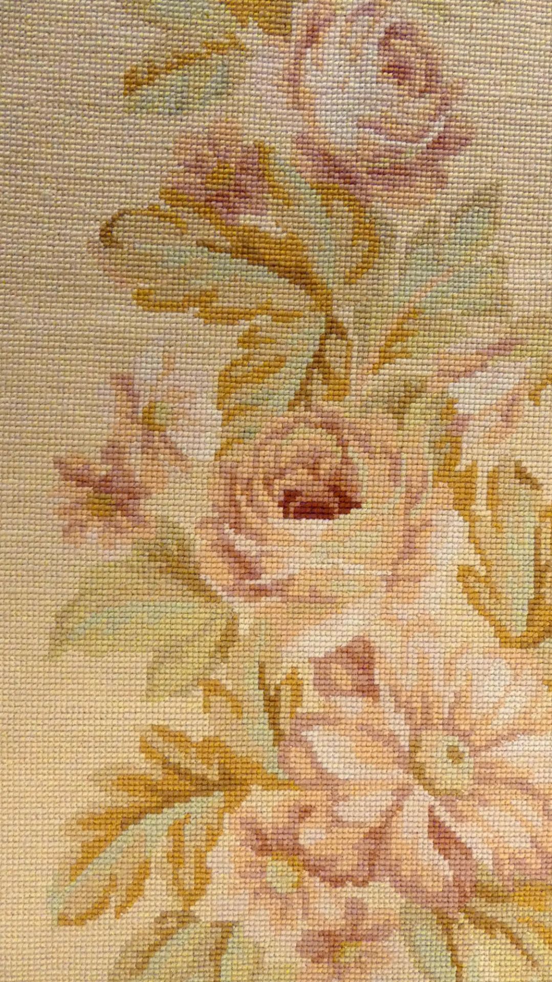 Aubusson-Teppich, Florales Design, beige/braun/rosafarben, - Bild 2 aus 4