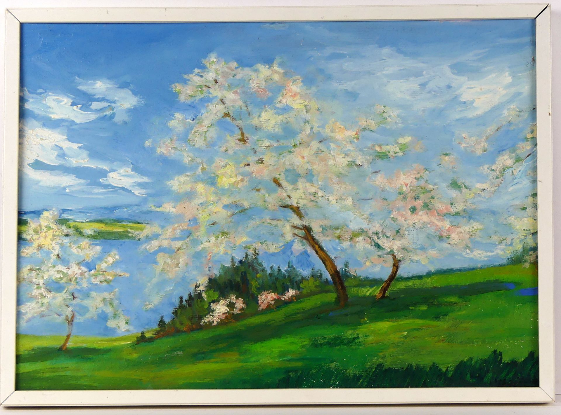 HEINZ POREP (1888 - 1973), "Blühende Bäumen in Frühlingslandschaft",