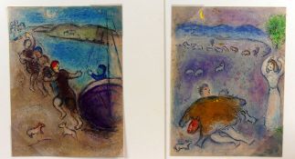 MARC CHAGALL (1887-1985), 4 Grafiken, o. Rahmen, Farb-