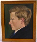 DARVING, "Herrenportrait", Öl/Karton, u.li.sig., dat. '59, ca. 30 x 25 cm