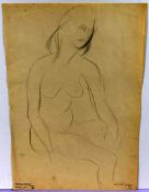 WILL SOHL (1906-1969), "Damenakt", Bleistift Zeichnung, u.re.sig.,