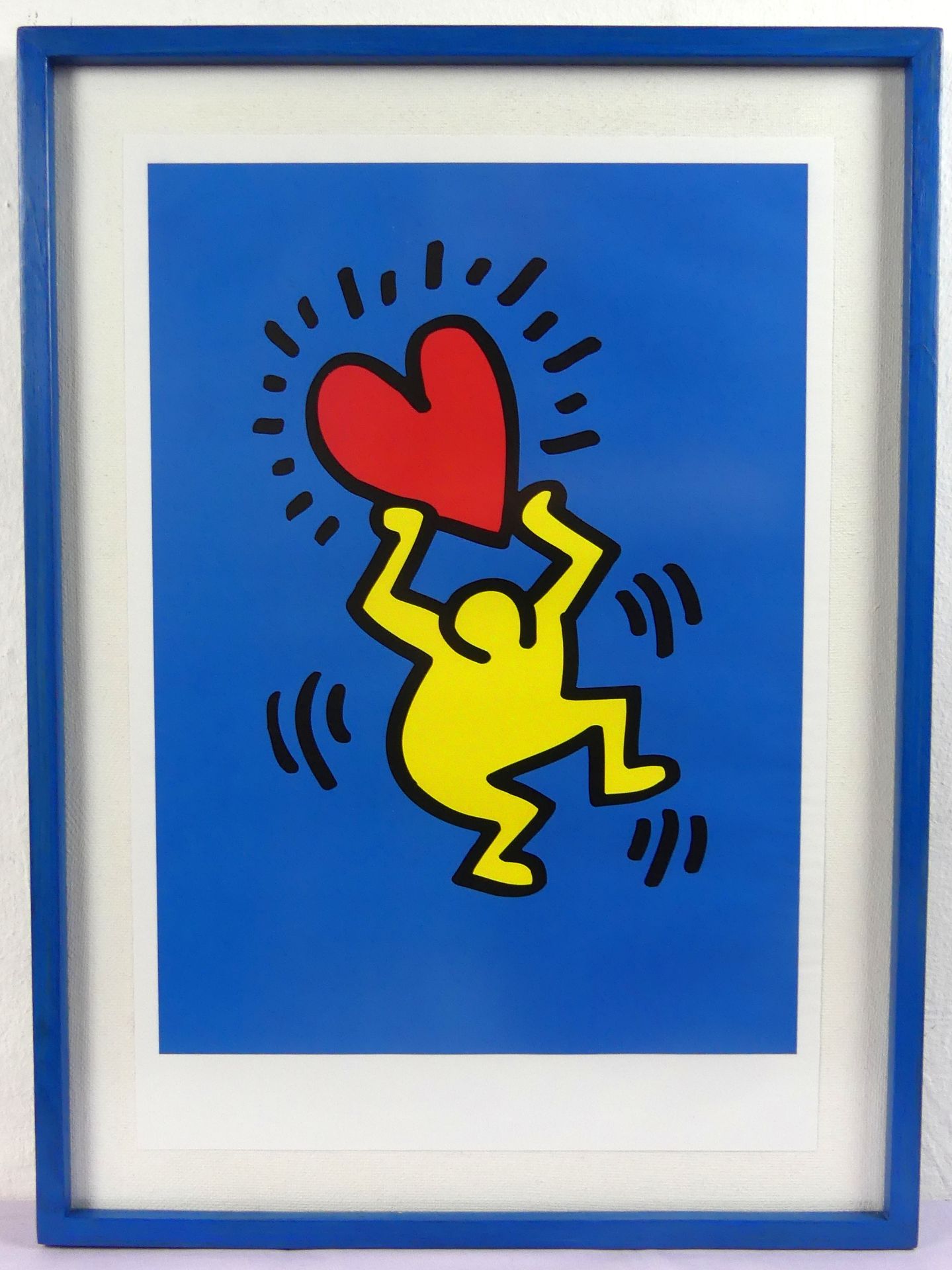 KEITH HARING (1958-1990), "Dancing Red Heart", ca. 50 x 36 cm,