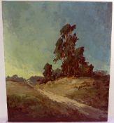 HEIN HOPPMANN (1901-1982), "Landschaft", Öl/Hartfaserplatte,