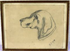"Hund", Bleistiftzeichnung, u.re. monogr. H.P., 18 I 1904, ca. 14 x 19 cm