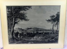 Stich, "Bielefeld um 1850", nach Th Walther / Joh. Poppel,