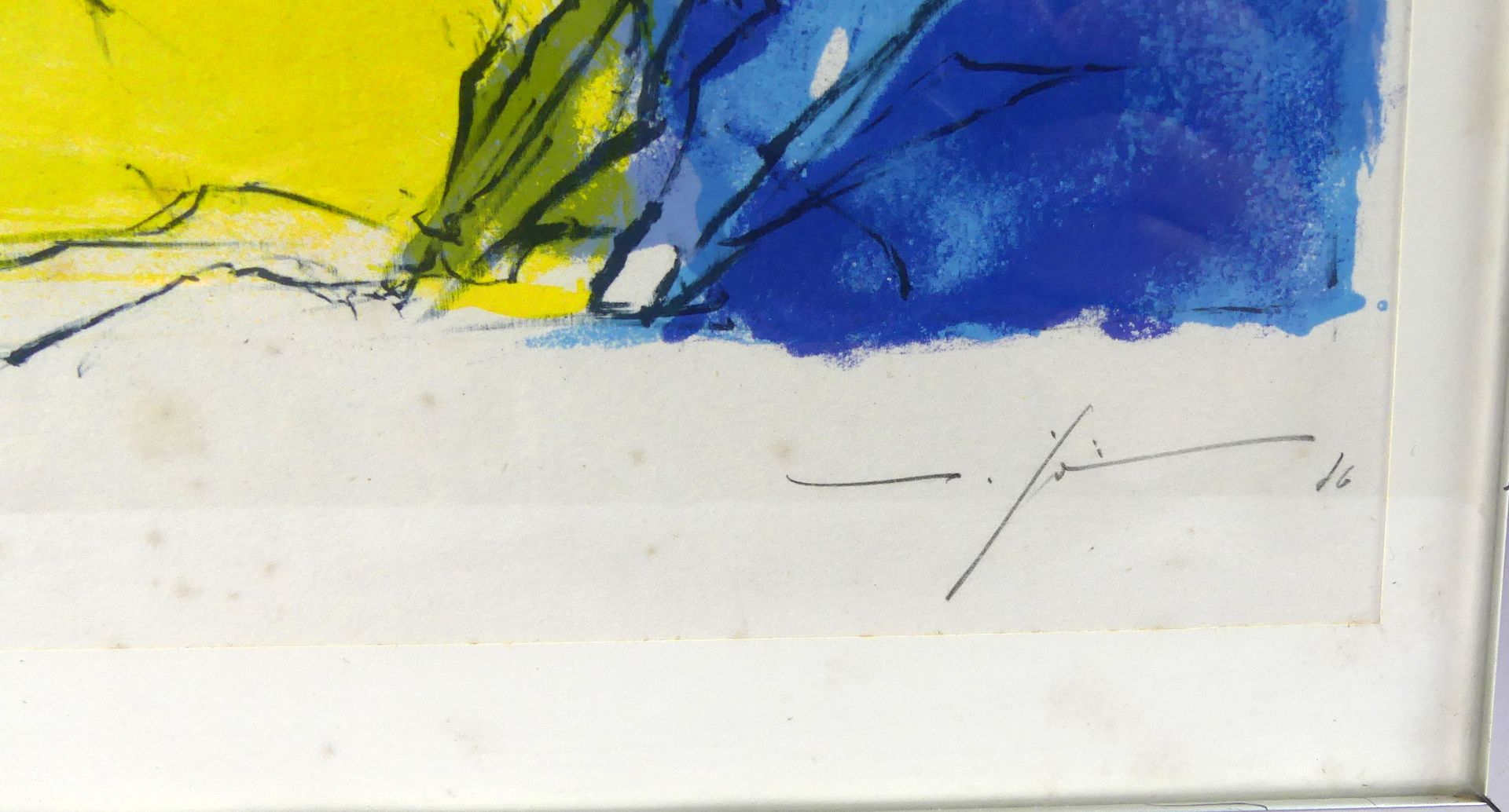 "Informel", Aquarell, u.re.unles.sig., dat. '76, u.li.num. 69/160, - Image 3 of 6