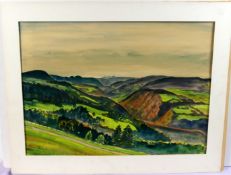 WILHELM (Willi) WENK (1890-1956), "Landschaft", Aquarell,