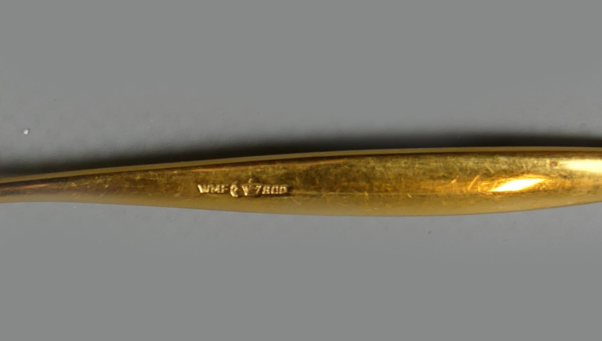 5 kleine Teelöffel, WMF, 800er Silber, vergoldet, ca. 59 gr. - Image 2 of 2