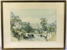 "Palace of Sintra, from the south", Farbdruck, ca. 26 x 36 cm,