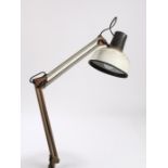 Industrial design, a patented machinists lamp, with a bracket and angle joint, 70cm arm length