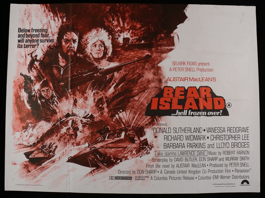 Bear Island... Hell Frozen Over! (1979) British Quad poster, starring Donald Sutherland, Vanesa