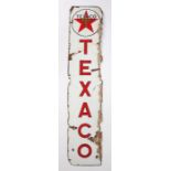 Texaco enamel sign, Texaco logo above TEXACO text on white, 140cm high