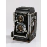 Mamiya C3 Professional TLR Camera, with Sekor f/2.8 f=80mm lenses, housed in a leather case,
