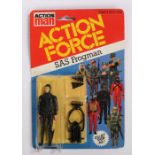 Palitoy Action Force figure, SAS Frogman, with card and figure under the blister