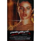 Cat People (1982) Adult erotic horror film, One Sheet poster, starring Nastassia Kinski, folded