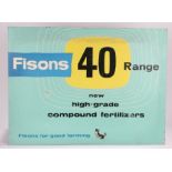 Fisons advertising signs, Fisons 40 Range new high-grade Compound fertilizers, on board, 80cmx 59cm,