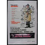 The Return of the Pink Panther (1964) One Sheet poster, starring Peter Sellers, folded