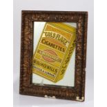 Advertising mirror, W.D. & H.O. Wills gold flake cigarettes, housed in a gilt frame, 39cm x 50cm