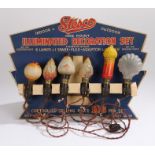 Stesco Illuminated Decoration Blub set, with six different shaped bulbs to the blue card display