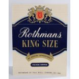 Rothmans 'King Size' advertising sign, 'By Special Appointment', on board, 53cm wide