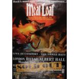 Meat Loaf Bat out of Hell III the Monster is Loose concert poster, circa 2007, 102cm x 152cm