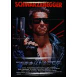 The Terminator (1984) One sheet poster, starring Arnold Schwarzenegger, folded
