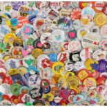 Collection of advertising pin badges, to include Marlboro Disco, Cola, Smiths, Food related