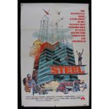 Steel (1979) British Quad poster, starring Lee Majors, Jennifer O'Neill, folded